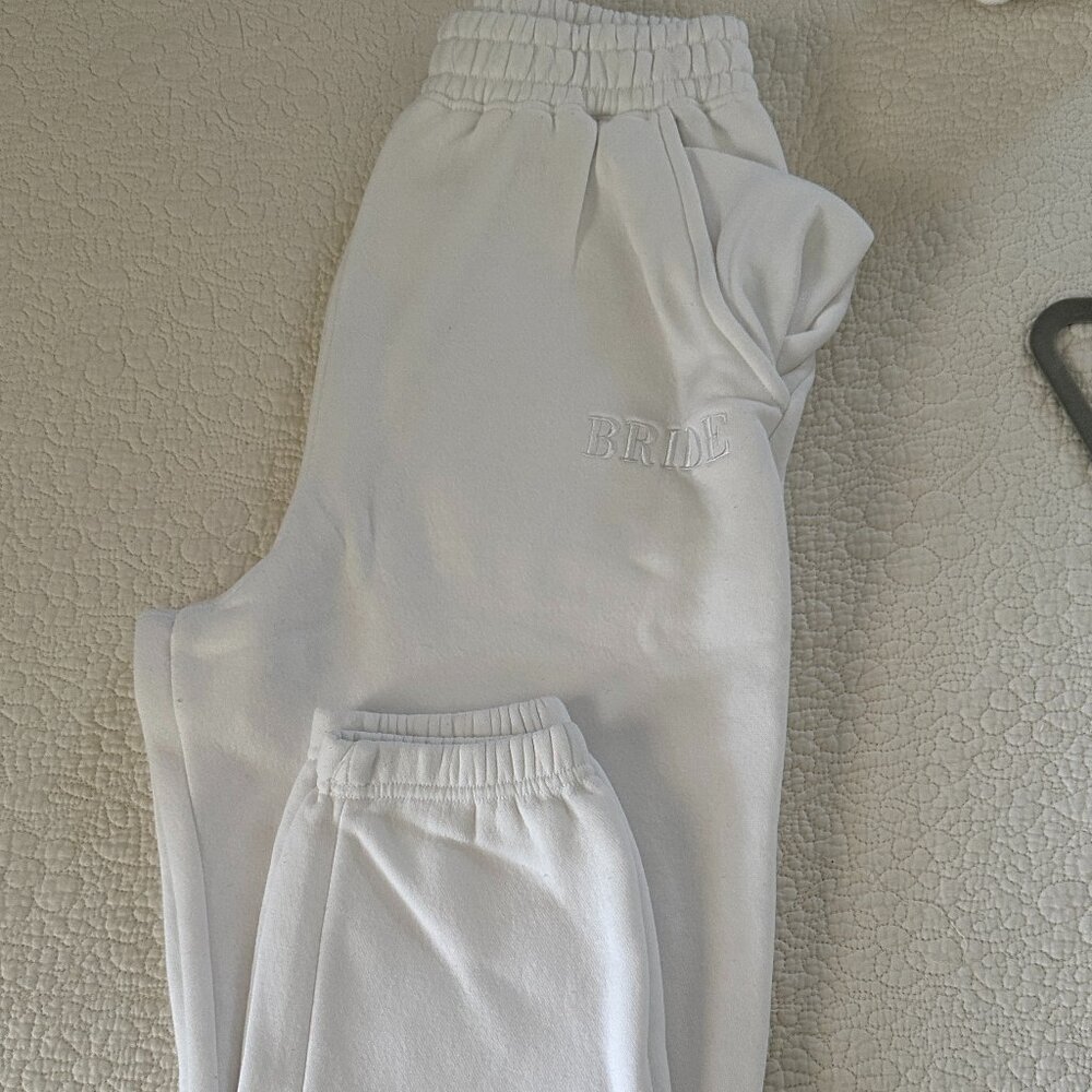 Six Stories Bride Statement Sweatpants White